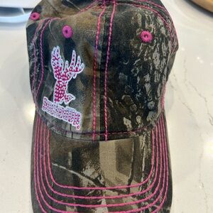 Women's Camouflage Hat with Pink Accents